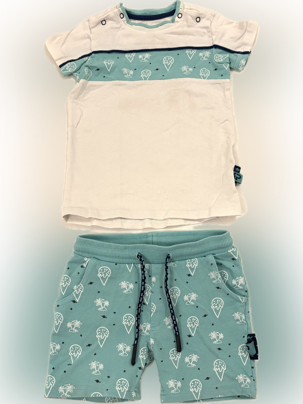 Premium Matching Set - Short Sleeve Tee and Drawstring Shorts baby boy 86/12-18m